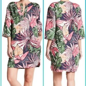 Tommy Bahama Lace Up Linen Remy Retro Dress